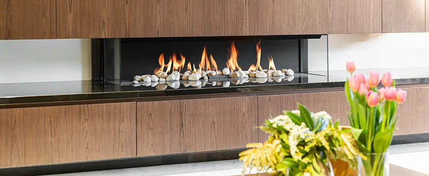 Double-height Fireplace Design Refurbishment in Islip, New York
