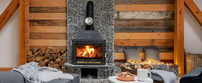 Thelin Hearth Products Direct Vent Gas Stove Fireplace Inspection in Islip, New York